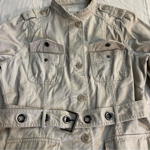 CONVERSE One Star Army Green Utility Jacket Sz. Med Beige Cream color - Picture 5 of 7